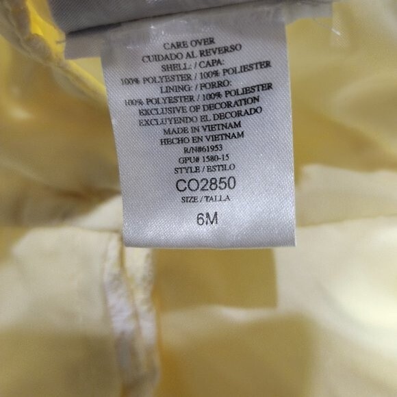 Jona Michelle Girls Toddler Dress Sz 6M Tiered Yellow White Lace Formal Holiday - Picture 7 of 9